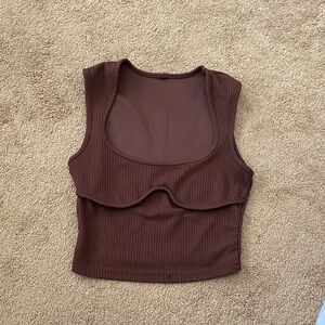 Brown crop top